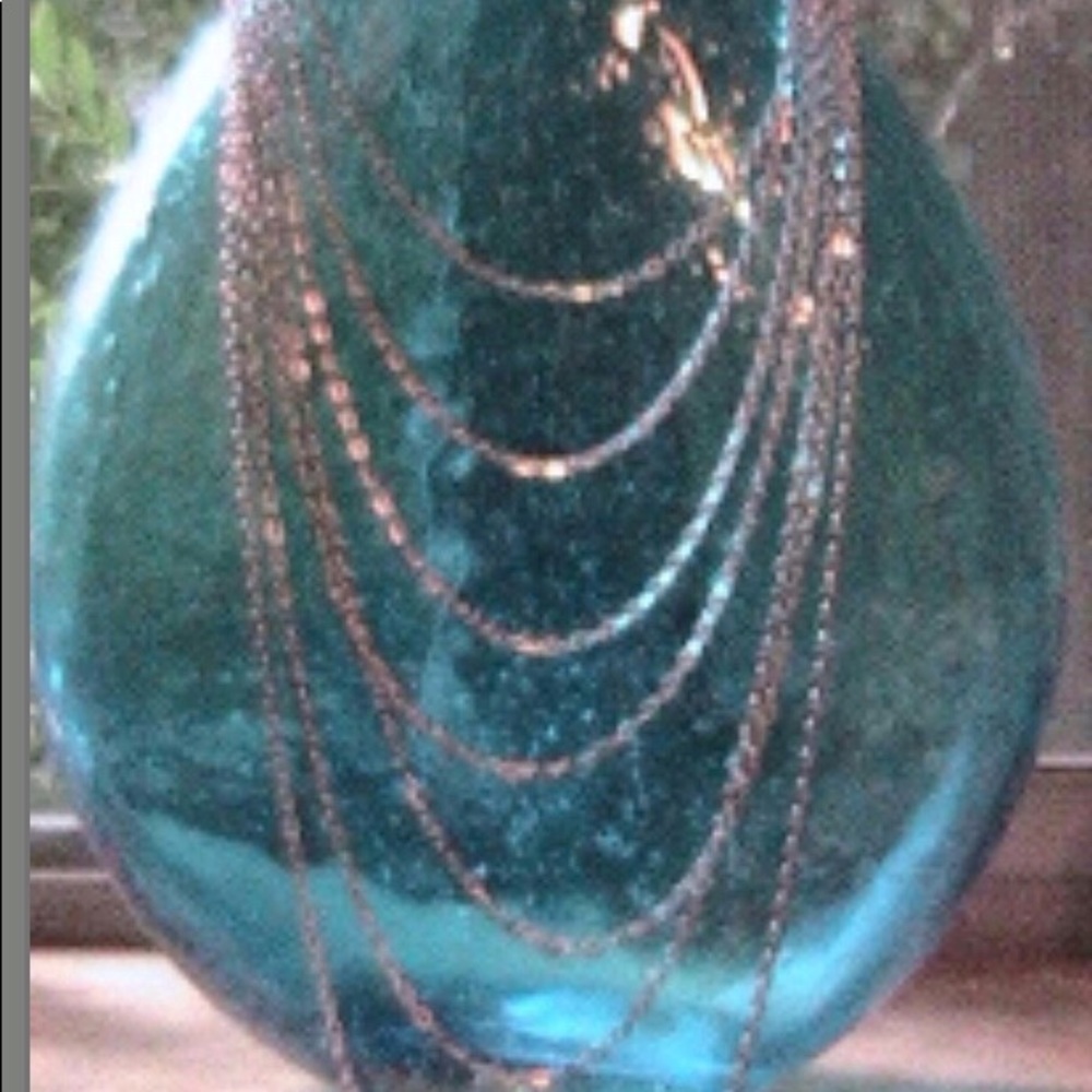Multi-Strand Silver Chain Necklace